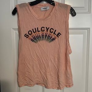 S SoulCycle Orange Graphic Tank